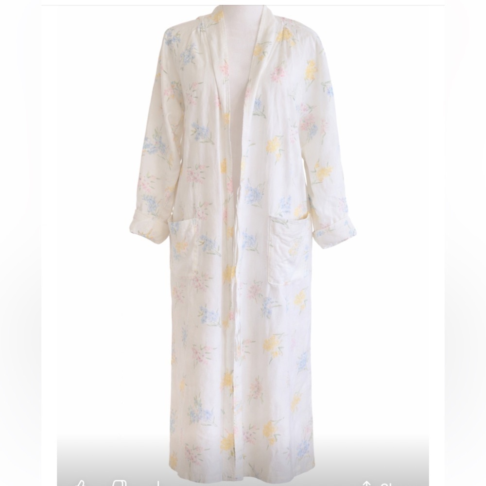 Vintage Oscar de la Renta Floral Cotton Robe